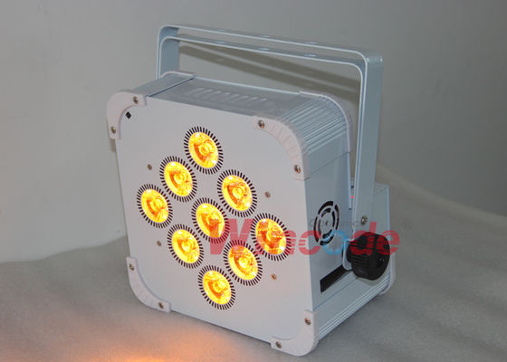 ভালো দাম 9 × 8W RGBW 4 ইন 1 ওয়্যারলেস ব্যাটারি চালিত LED স্পটলাইট 12000mAH পূর্বনির্ধারিত রং অনলাইন