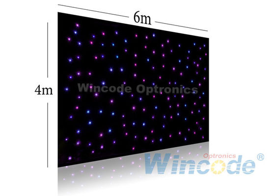 ভালো দাম ঝলকানি প্রভাব LED স্টার পর্দা 4m X 6m, LED লাইট পর্দা দেয়াল RGB / একক রঙ অনলাইন