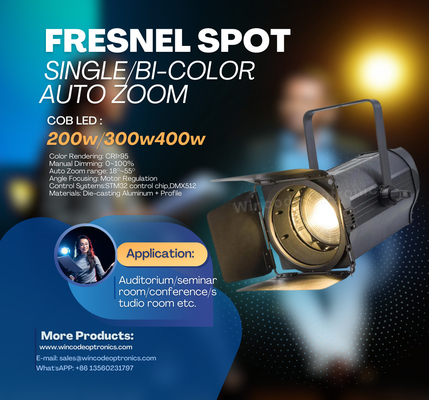 ভালো দাম 150W 200W LED ফ্রেনেল উষ্ণ সাদা শীতল সাদা LED স্পটলাইট স্টুডিও আলো অনলাইন